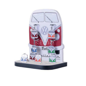 VW Collection kulcstartó, VW T1 „Bulli” orr dizájn, 12 db, 4 színben